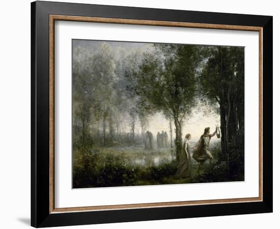 Orpheus Leading Eurydice from the Underworld, 1861-Jean-Baptiste-Camille Corot-Framed Giclee Print