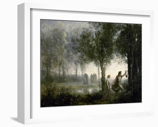 Orpheus Leading Eurydice from the Underworld, 1861-Jean-Baptiste-Camille Corot-Framed Giclee Print