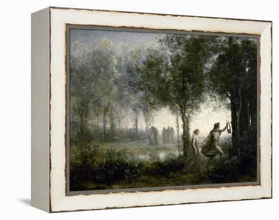 Orpheus Leading Eurydice from the Underworld. 1861-Jean-Baptiste-Camille Corot-Framed Premier Image Canvas