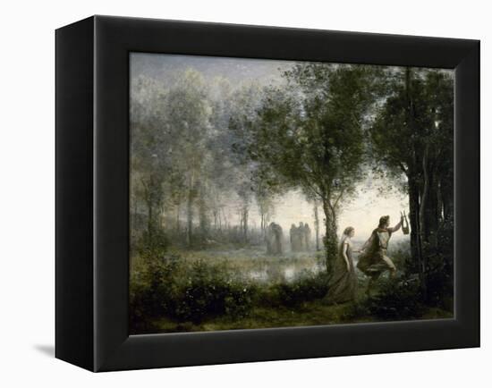 Orpheus Leading Eurydice from the Underworld. 1861-Jean-Baptiste-Camille Corot-Framed Premier Image Canvas