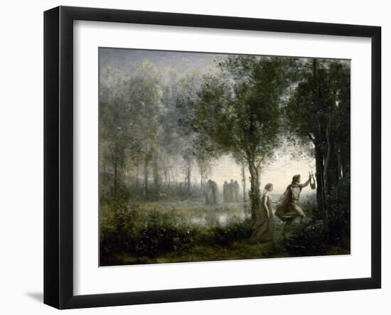 Orpheus Leading Eurydice from the Underworld. 1861-Jean-Baptiste-Camille Corot-Framed Giclee Print