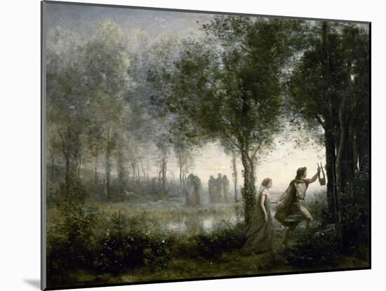 Orpheus Leading Eurydice from the Underworld. 1861-Jean-Baptiste-Camille Corot-Mounted Giclee Print