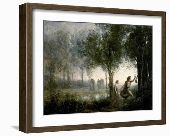 Orpheus Leading Eurydice From the Underworld-Jean-Baptiste-Camille Corot-Framed Giclee Print