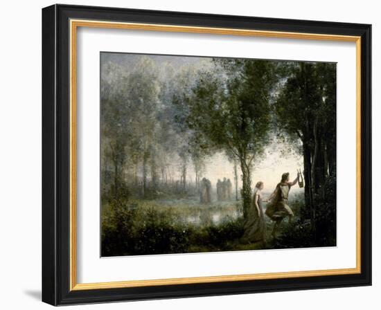 Orpheus Leading Eurydice From the Underworld-Jean-Baptiste-Camille Corot-Framed Giclee Print