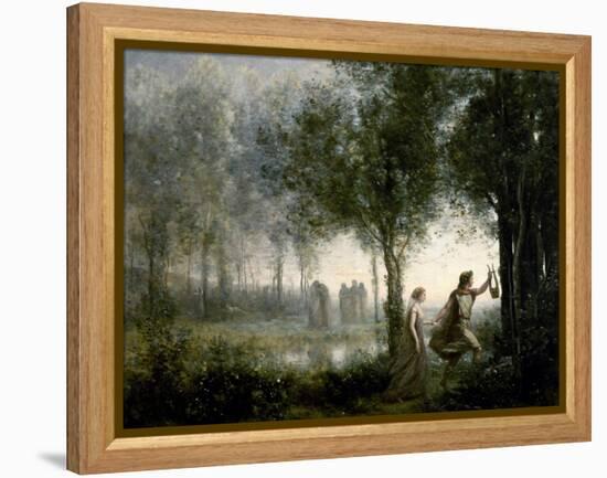 Orpheus Leading Eurydice From the Underworld-Jean-Baptiste-Camille Corot-Framed Premier Image Canvas