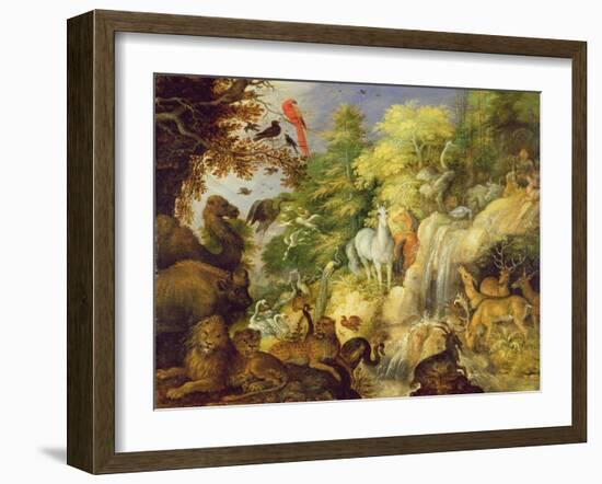 Orpheus with Birds and Beasts, 1622-Roelandt Jacobsz. Savery-Framed Giclee Print