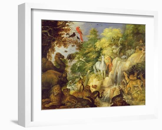 Orpheus with Birds and Beasts, 1622-Roelandt Jacobsz. Savery-Framed Giclee Print