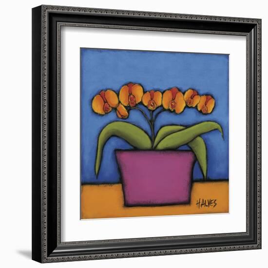 Orquidia Laranja-H Alves-Framed Giclee Print