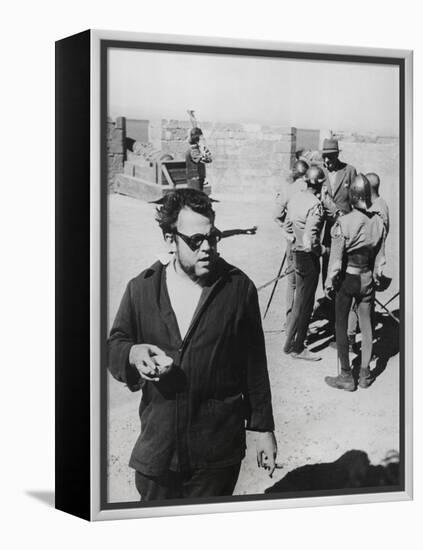 Orson Welles Directing the 1952 Film, 'Othello'-null-Framed Stretched Canvas