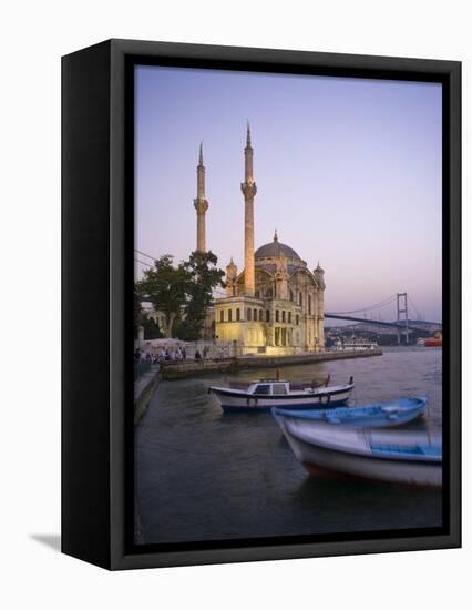 Ortakoy Camii and the Bosphorus Bridge, Istanbul, Turkey-Michele Falzone-Framed Premier Image Canvas