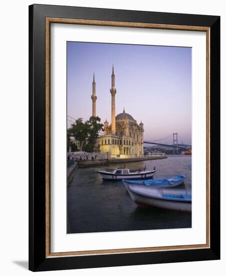 Ortakoy Camii and the Bosphorus Bridge, Istanbul, Turkey-Michele Falzone-Framed Photographic Print