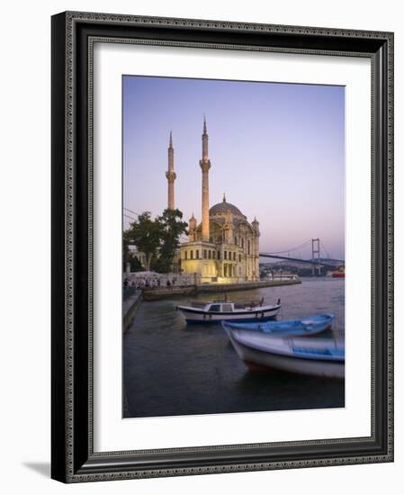 Ortakoy Camii and the Bosphorus Bridge, Istanbul, Turkey-Michele Falzone-Framed Photographic Print