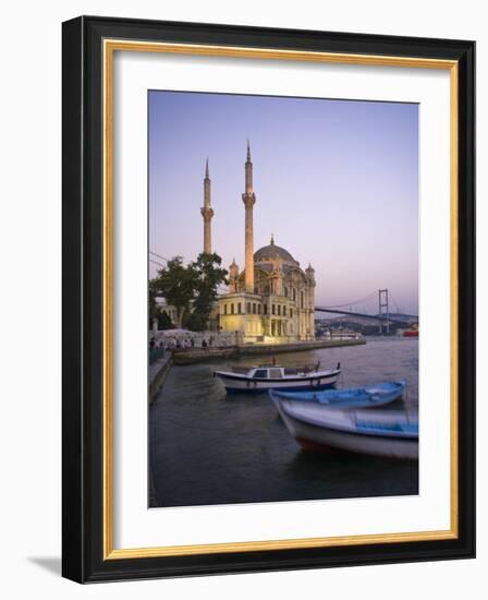 Ortakoy Camii and the Bosphorus Bridge, Istanbul, Turkey-Michele Falzone-Framed Photographic Print