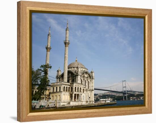 Ortakoy Mecidiye Mosque and the Bosphorus Bridge, Istanbul, Turkey, Europe-Levy Yadid-Framed Premier Image Canvas