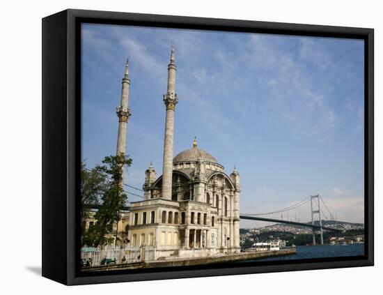 Ortakoy Mecidiye Mosque and the Bosphorus Bridge, Istanbul, Turkey, Europe-Levy Yadid-Framed Premier Image Canvas