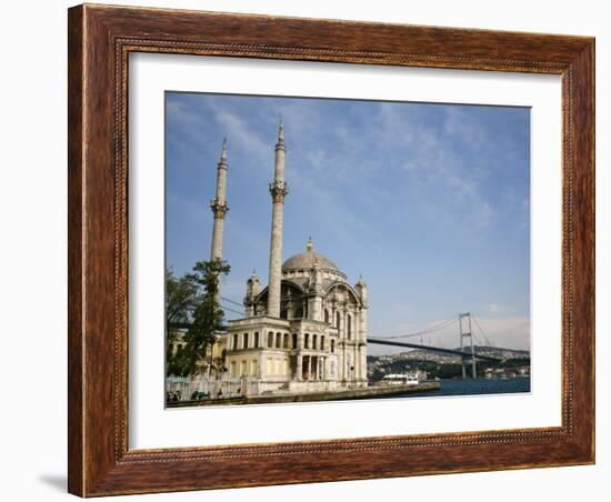 Ortakoy Mecidiye Mosque and the Bosphorus Bridge, Istanbul, Turkey, Europe-Levy Yadid-Framed Photographic Print