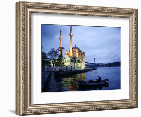 Ortakoy Mecidiye Mosque and the Bosphorus Bridge, Istanbul, Turkey, Europe-Levy Yadid-Framed Photographic Print