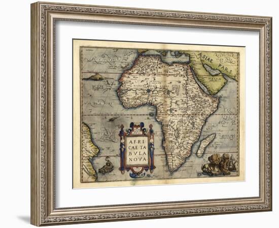 Ortelius's Map of Africa, 1570-Library of Congress-Framed Photographic Print