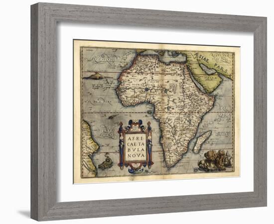 Ortelius's Map of Africa, 1570-Library of Congress-Framed Photographic Print