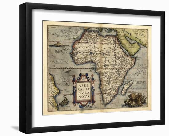 Ortelius's Map of Africa, 1570-Library of Congress-Framed Photographic Print