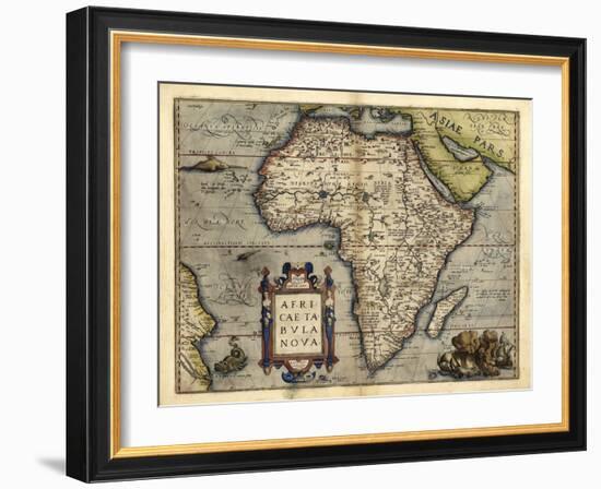 Ortelius's Map of Africa, 1570-Library of Congress-Framed Photographic Print