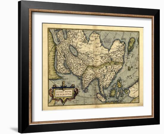 Ortelius's Map of Asia, 1570-Library of Congress-Framed Photographic Print