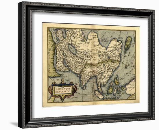 Ortelius's Map of Asia, 1570-Library of Congress-Framed Photographic Print