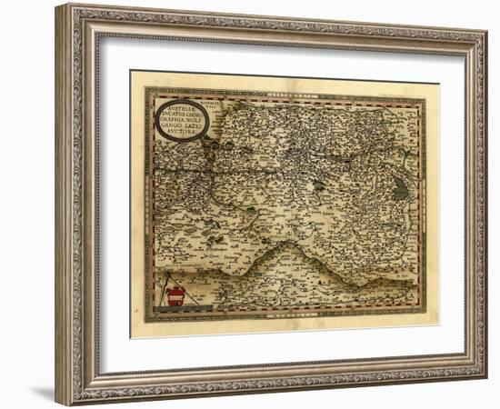 Ortelius's Map of Austria, 1570-Library of Congress-Framed Photographic Print