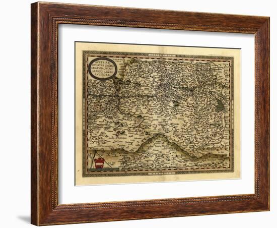 Ortelius's Map of Austria, 1570-Library of Congress-Framed Photographic Print