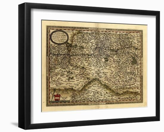 Ortelius's Map of Austria, 1570-Library of Congress-Framed Photographic Print