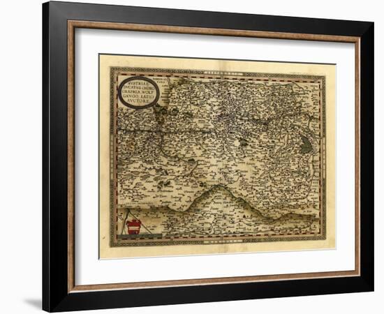 Ortelius's Map of Austria, 1570-Library of Congress-Framed Photographic Print