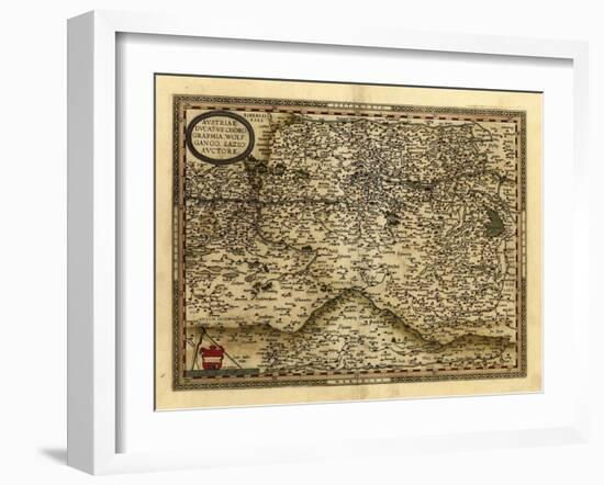 Ortelius's Map of Austria, 1570-Library of Congress-Framed Photographic Print