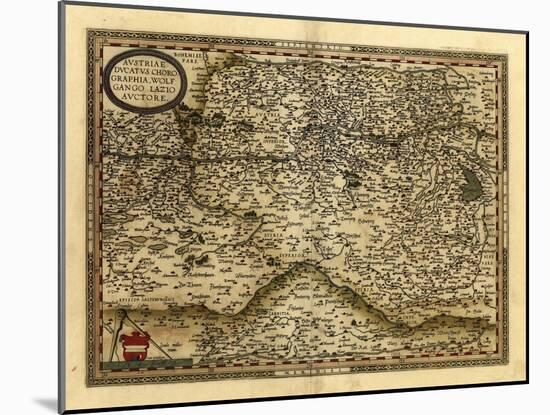 Ortelius's Map of Austria, 1570-Library of Congress-Mounted Photographic Print