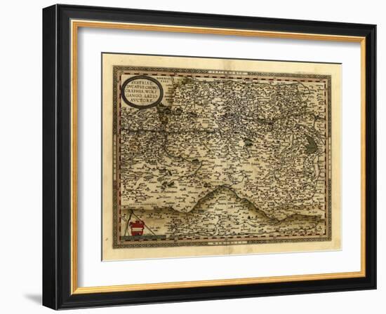 Ortelius's Map of Austria, 1570-Library of Congress-Framed Photographic Print