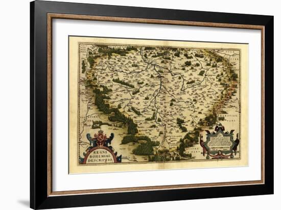 Ortelius's Map of Bohemia, 1570-Library of Congress-Framed Photographic Print