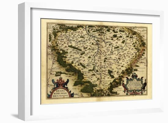 Ortelius's Map of Bohemia, 1570-Library of Congress-Framed Photographic Print