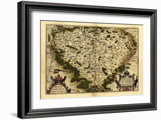 Ortelius's Map of Bohemia, 1570-Library of Congress-Framed Photographic Print