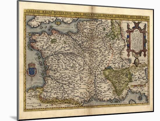 Ortelius's Map of France, 1570-Library of Congress-Mounted Photographic Print