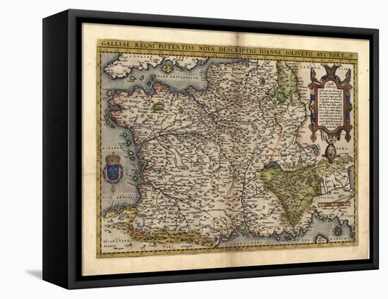 Ortelius's Map of France, 1570-Library of Congress-Framed Premier Image Canvas