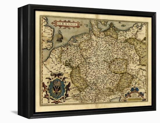 Ortelius's Map of Germany, 1570-Library of Congress-Framed Premier Image Canvas