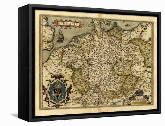 Ortelius's Map of Germany, 1570-Library of Congress-Framed Premier Image Canvas