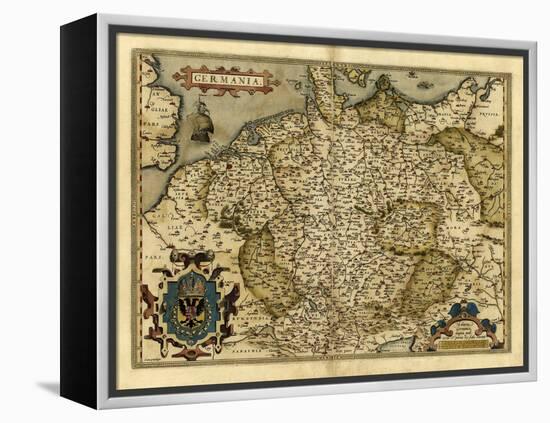Ortelius's Map of Germany, 1570-Library of Congress-Framed Premier Image Canvas