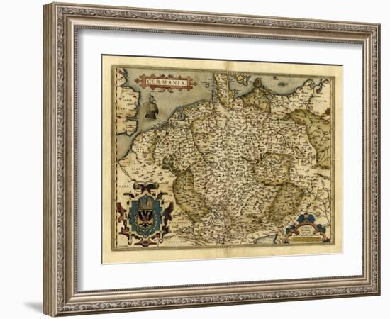 Ortelius's Map of Germany, 1570-Library of Congress-Framed Photographic Print