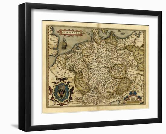 Ortelius's Map of Germany, 1570-Library of Congress-Framed Photographic Print