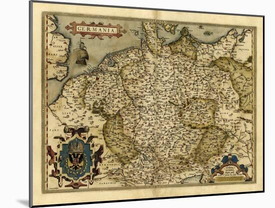 Ortelius's Map of Germany, 1570-Library of Congress-Mounted Photographic Print