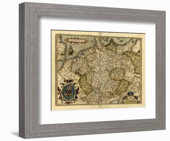 Ortelius's Map of Germany, 1570-Library of Congress-Framed Photographic Print