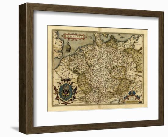 Ortelius's Map of Germany, 1570-Library of Congress-Framed Photographic Print