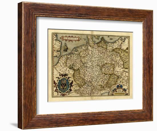 Ortelius's Map of Germany, 1570-Library of Congress-Framed Photographic Print