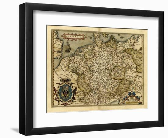 Ortelius's Map of Germany, 1570-Library of Congress-Framed Photographic Print