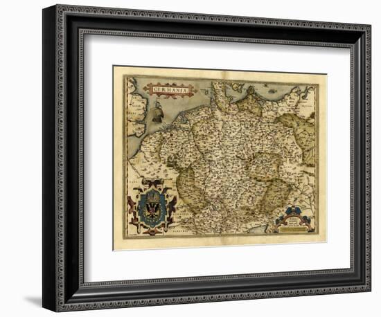 Ortelius's Map of Germany, 1570-Library of Congress-Framed Photographic Print